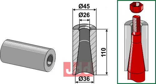 Sveise foring 110mm - JDD Utstyr