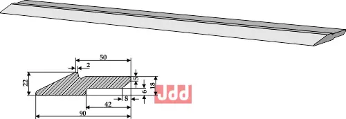 Skjær for lasterskuffe 90 x 22 mm - JDD Utstyr