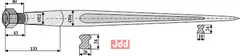 Frontlastertand - 1000mm