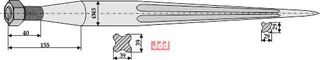 Frontlastertand - 1000mm