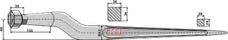 Frontlastertand Ensilage - 1010mm