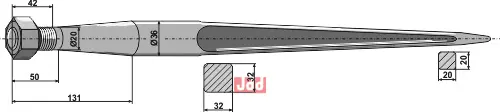 Frontlastertand - 1000mm - JDD Utstyr