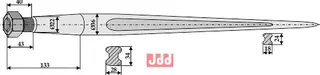 Frontlastertand - 1100mm