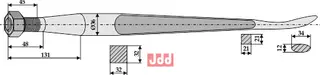 Frontlastertand  (Skeformet) - 1100mm