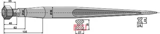 Frontlastertand - 1100mm