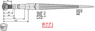 Frontlastertand - 1100mm