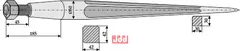 Frontlastertand - 1100mm