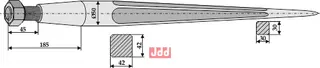 Frontlastertand - 1100mm