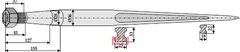 Frontlastertand - 1100mm