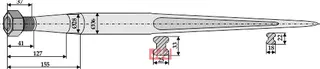 Frontlastertand - 1100mm