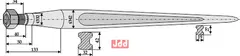 Frontlastertand - 1100mm