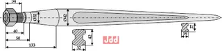 Frontlastertand - 1100mm