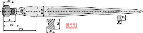 Frontlastertand - 1100mm - JDD Utstyr