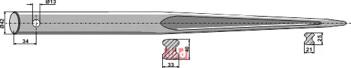 Frontlastertand - 1100mm - JDD Utstyr