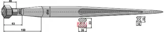 Frontlastertand - 1100mm