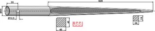 Frontlastertand - 1100mm