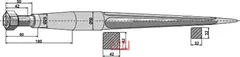 Frontlastertand - 1140mm