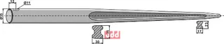 Frontlastertand - 1150mm