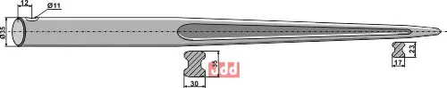 Frontlastertand - 1150mm - JDD Utstyr
