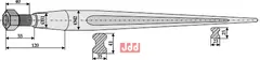 Frontlastertand - 1200mm