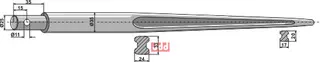 Frontlastertand - 1200mm