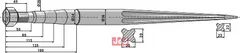 Frontlastertand - 1200mm