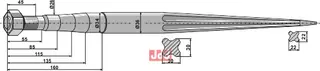 Frontlastertand - 1200mm