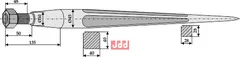 Frontlastertand - 1250mm