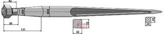 Frontlastertand - 1250mm