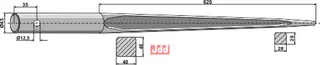 Frontlastertand - 1250mm