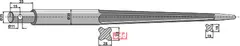 Frontlastertand - 1400mm