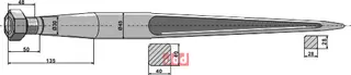 Frontlastertand - 1400mm