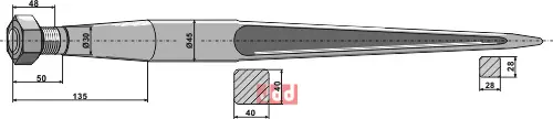 Frontlastertand - 1400mm - JDD Utstyr