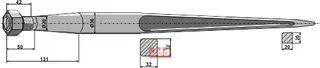 Frontlastertand - 1400mm