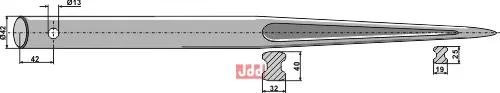 Frontlastertand - 1400mm - JDD Utstyr