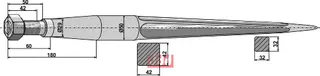 Frontlastertand - 1400mm