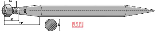 Frontlastertand - 1000mm - JDD Utstyr