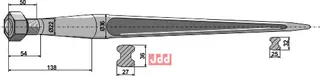 Frontlastertand - 600mm