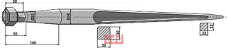 Frontlastertand - 1400mm