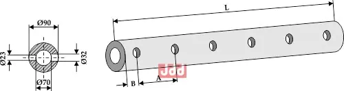 Konsolrør for tenner - 1200 - 6 - JDD Utstyr