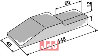 Gravetenner til ukjent merke Lengde 145 mm, bredde 45 mm