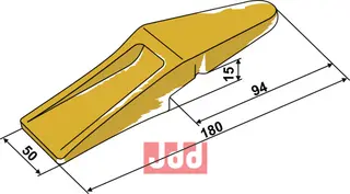 Gravetenner til ukjent merke L: 180mm, B: 50mm, H: 48±2 HRC