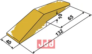 Gravetenner til frontlaster Lengde 132 mm, bredde 40 mm