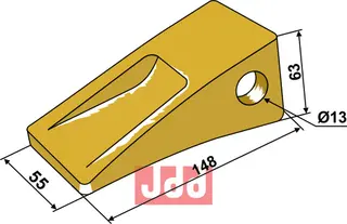 Gravetenner til Caterpillar Hull: 13, Lengde: 148mm