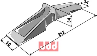 Gravetenner til Lehnhoff Lengde 212mm, bredde 50mm