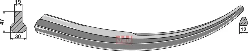 Frontlastertand for påsveising - 540mm - JDD Utstyr
