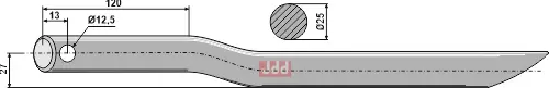 Frontlastertand - 560mm - JDD Utstyr