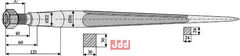 Frontlastertand - 605mm