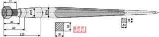 Frontlastertand - 605mm