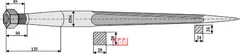 Frontlastertand - 600mm